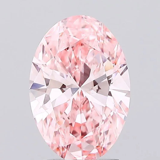 1.81ct Oval Lab Grown Diamond (Colour Fancy Vivid Pink, Clarity VS1, IGI Certified)