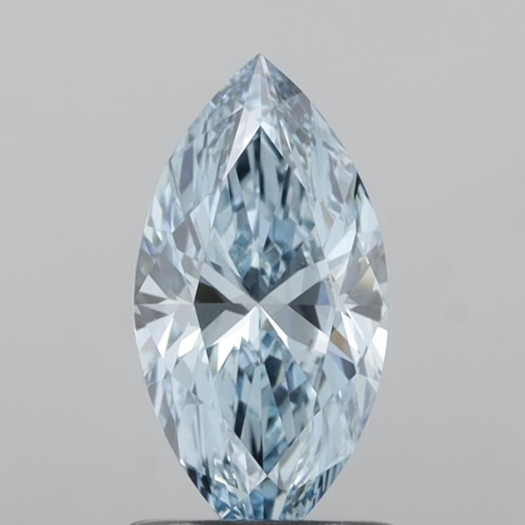 Lab-Grown Marquise Diamond - 1.02 Carats, Fancy Intense Blue Color, VS1 Clarity - Certified by IGI - Report Number: LG534244847