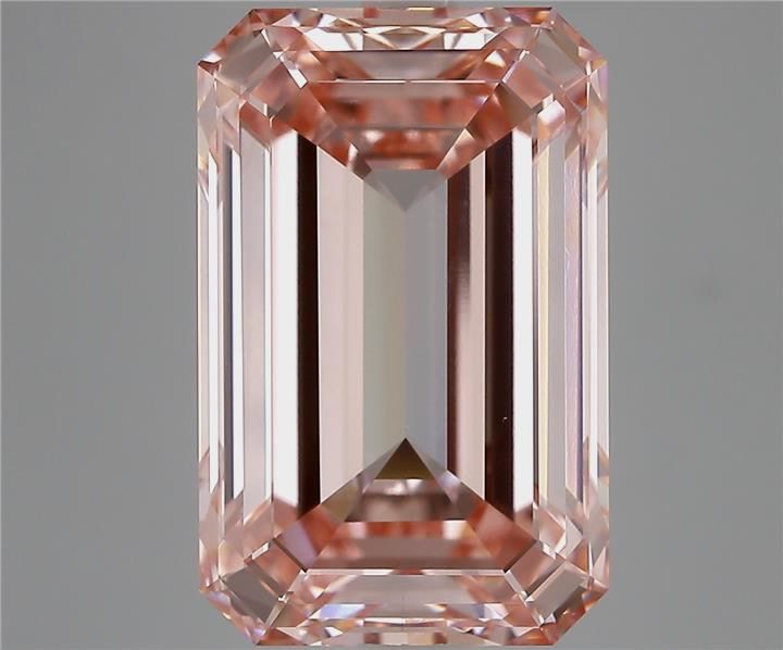 Lab-Grown Emerald Diamond - 8.53 Carats, Fancy Intense Pink Color, VS1 Clarity - Certified by IGI - Report Number: LG687597373
