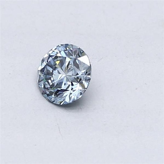 Lab-Grown Round Diamond - 0.3 Carats, Fancy Intense Blue Color, SI2 Clarity - Certified by IGI - Report Number: LG546229914