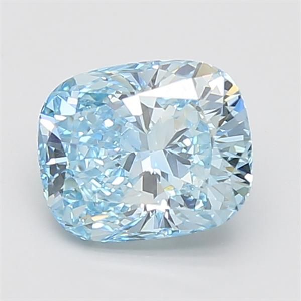 Lab-Grown Cushion Diamond - 1.13 Carats, Fancy Intense Blue Color, VS2 Clarity - Certified by IGI - Report Number: LG598327133