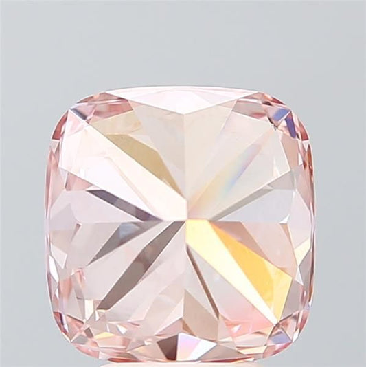 Lab-Grown Cushion Diamond - 4.03 Carats, Fancy Intense Pink Color, VS1 Clarity - Certified by IGI - Report Number: LG588343355