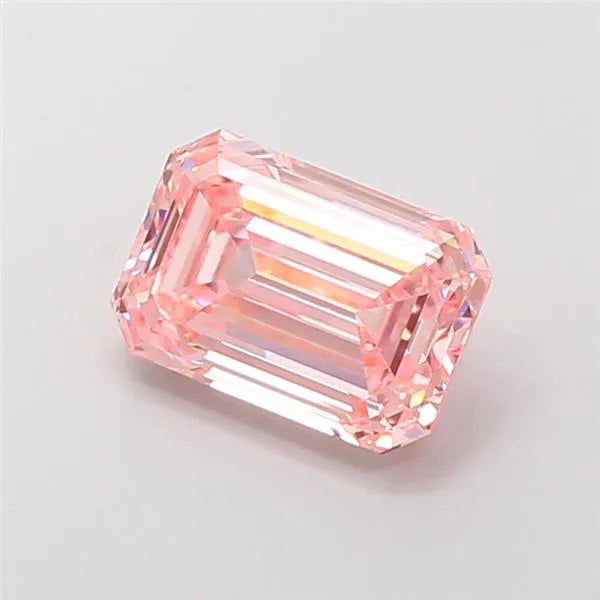 3.06ct Emerald Lab Grown Diamond (Colour Fancy Intense Pink, Clarity VVS2, IGI Certified)
