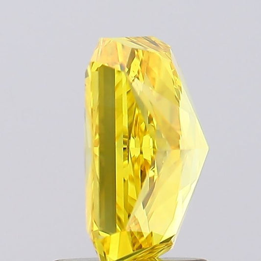 Lab-Grown Radiant Diamond - 1.6 Carats, Fancy Vivid Yellow Color, VVS2 Clarity - Certified by IGI - Report Number: LG630428753