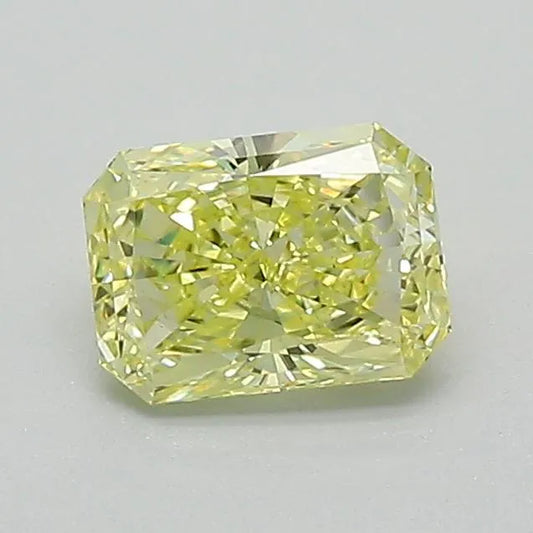 Diamant de laboratoire radiant de 0,66 ct (couleur jaune intense fantaisie, pureté VS1, taille VG, certifié IGI)