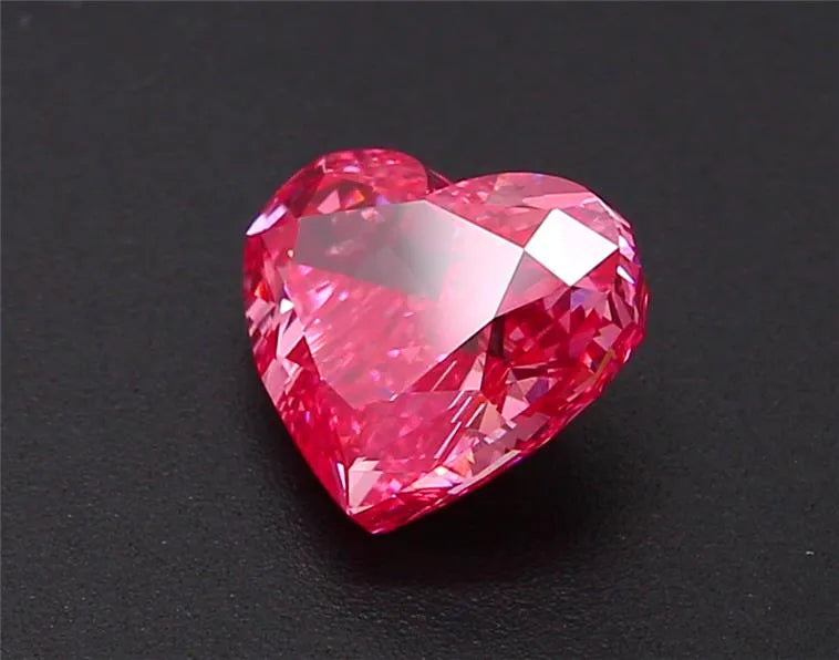 2.16ct Heart Lab Grown Diamond (Colour Fancy Vivid Pink, Clarity VS2, IGI Certified)