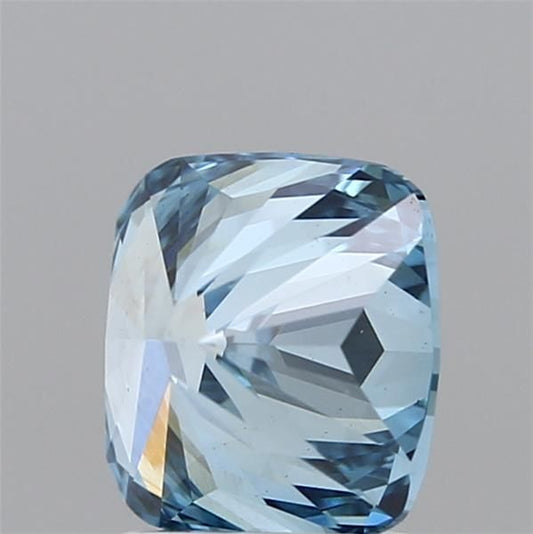 Lab-Grown Cushion Diamond - 2.07 Carats, Fancy Vivid Blue Color, VS1 Clarity - Certified by IGI - Report Number: LG576356656