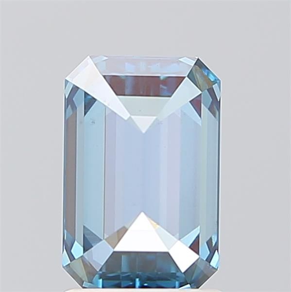 Lab-Grown Emerald Diamond - 1.56 Carats, Fancy Vivid Blue Color, VS2 Clarity - Certified by IGI - Report Number: LG588342203