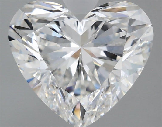 Lab-Grown Heart Diamond - 3.02 Carats, D Color, VVS2 Clarity - Certified by IGI - Report Number: LG712502659