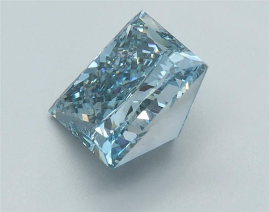 Lab-Grown Princess Diamond - 1.56 Carats, Fancy Intense Blue Color, VS1 Clarity - Certified by IGI - Report Number: LG22242708