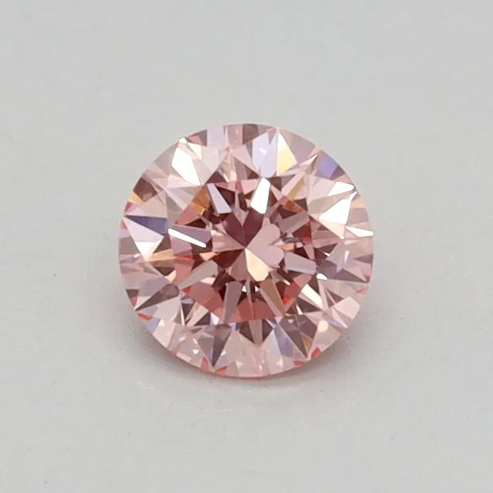 0.30ct Round Lab Grown Diamond (Colour Fancy Vivid Pink, Clarity VVS2, Cut VG, IGI Certified)