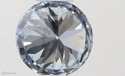 Lab-Grown Round Diamond - 0.34 Carats, Fancy Blue Color, SI1 Clarity - Certified by IGI - Report Number: LG553257406