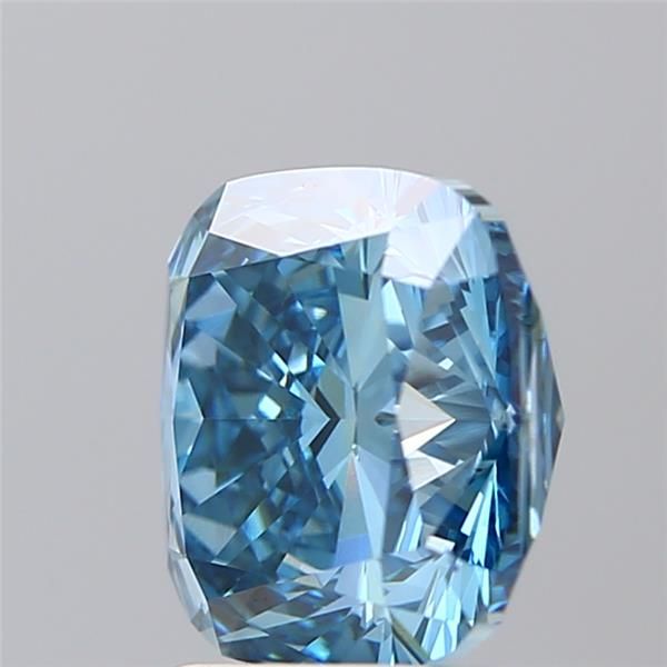 Lab-Grown Cushion Diamond - 3.03 Carats, Fancy Vivid Blue Color, VVS2 Clarity - Certified by IGI - Report Number: LG588343346