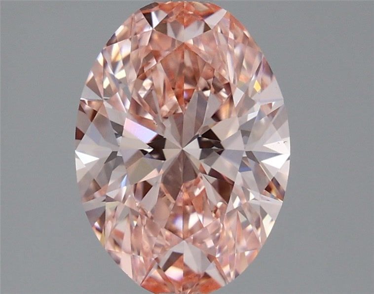 Lab-Grown Oval Diamond - 2.05 Carats, Fancy Vivid Pink Color, VS1 Clarity - Certified by IGI - Report Number: LG681591386
