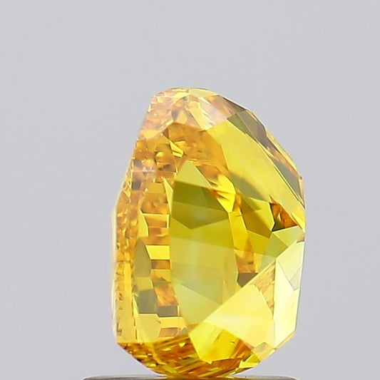 Lab-Grown Heart Diamond - 2.0 Carats, Fancy Vivid Yellow Color, VS1 Clarity - Certified by IGI - Report Number: LG623459202