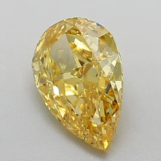1.01ct Pear Lab Grown Diamond (Colour Fancy Vivid Yellow, Clarity VS2, IGI Certified)