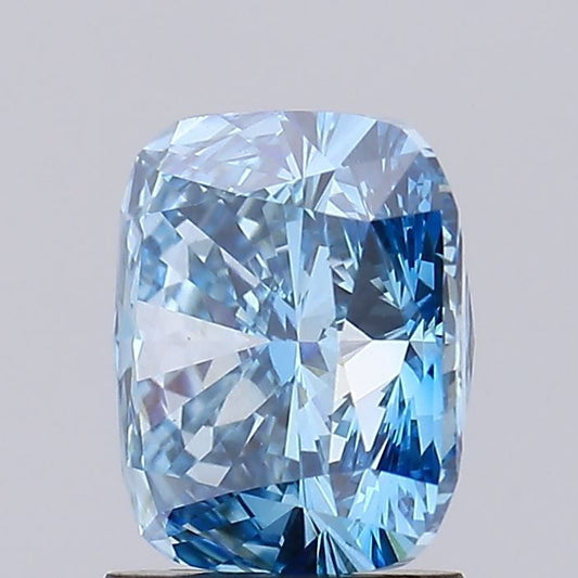 Lab-Grown Cushion Diamond - 2.02 Carats, Fancy Vivid Blue Color, VS1 Clarity - Certified by IGI - Report Number: LG547269058