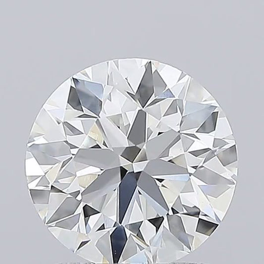 Lab-Grown Round Diamond - 2.0 Carats, F Color, VVS2 Clarity - Certified by IGI - Report Number: LG694547689