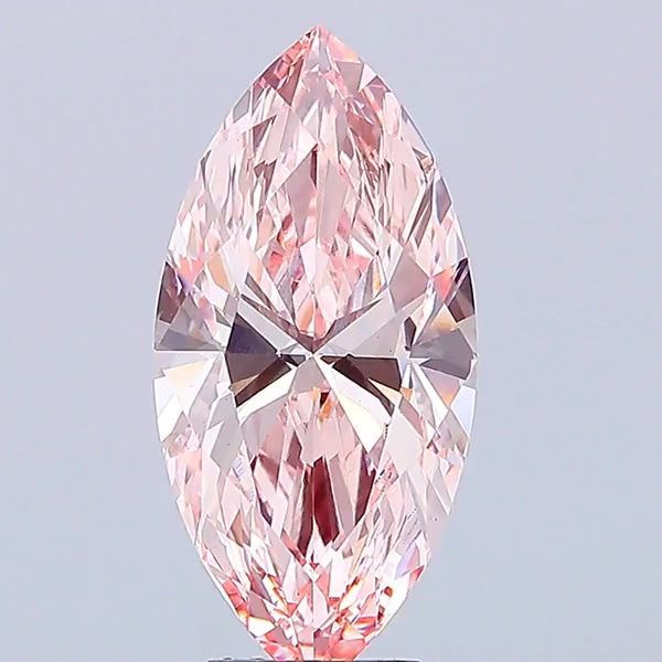 Lab-Grown Marquise Diamond - 5.03 Carats, Fancy Intense Pink Color, VS1 Clarity - Certified by IGI - Report Number: LG687506333