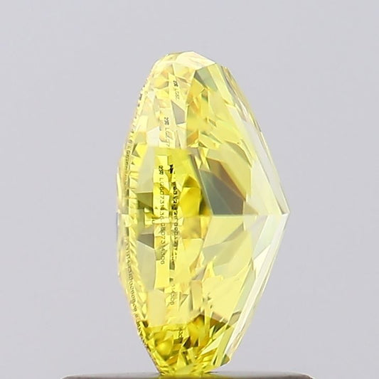 Lab-Grown Oval Diamond - 1.06 Carats, Fancy Vivid Yellow Color, VS1 Clarity - Certified by IGI - Report Number: LG607314306