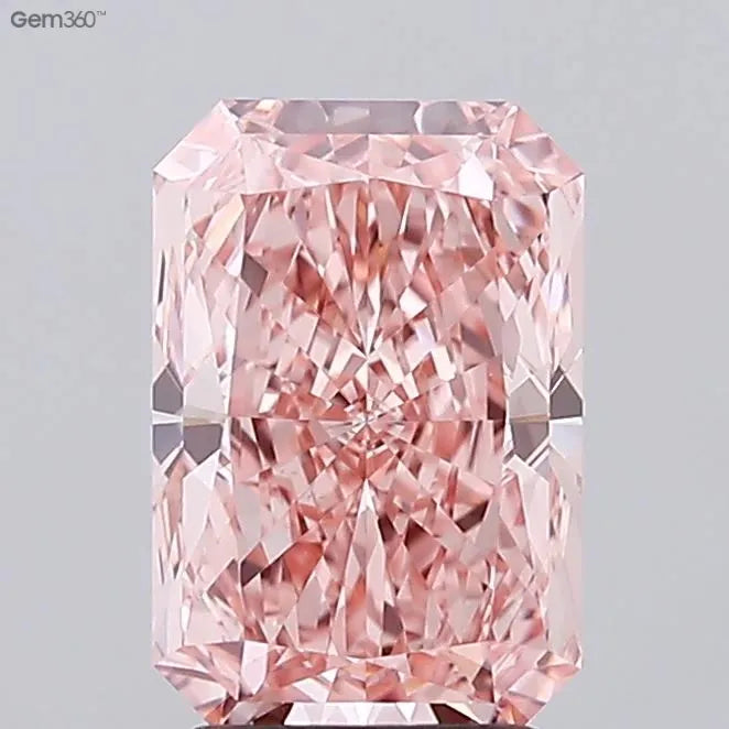 2.84ct Radiant Lab Grown Diamond (Colour Fancy Vivid Pink, Clarity VVS2, IGI Certified)