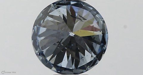 Lab-Grown Round Diamond - 0.45 Carats, Fancy Intense Blue Color, I1 Clarity - Certified by IGI - Report Number: LG546229938