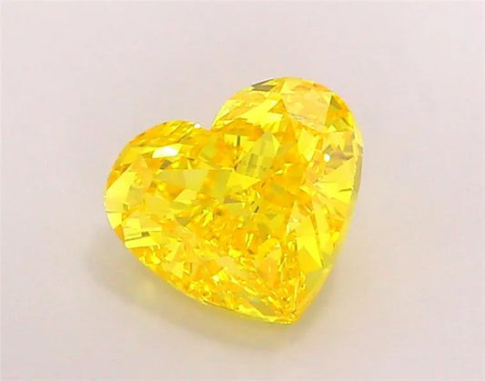 2,52 ct Herz-Diamant aus Laborzucht (Farbe: Fancy Vivid Yellow, Reinheit: VS1, IGI-zertifiziert)