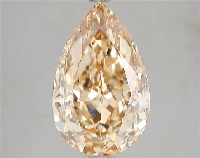 4.03ct Pear Lab Grown Diamond (Colour Fancy Brown Yellow, Clarity VS1, IGI Certified)