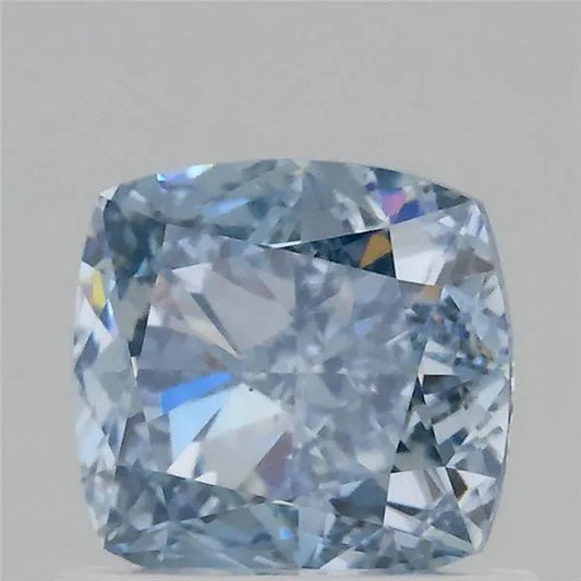 0,90 ct Kissenförmiger, modifizierter, im Labor gezüchteter Diamant (Farbe: Fancy Intense Blue, Reinheit: VS1, IGI-zertifiziert)