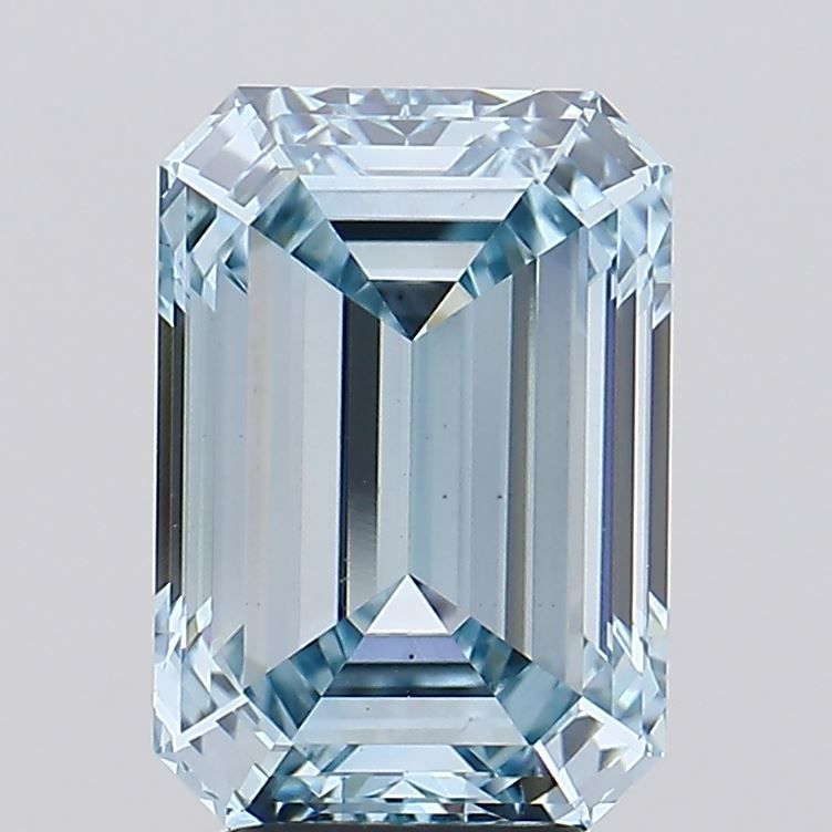 Lab-Grown Emerald Diamond - 3.51 Carats, Fancy Intense Greenish Blue Color, VS1 Clarity - Certified by IGI - Report Number: LG533294309
