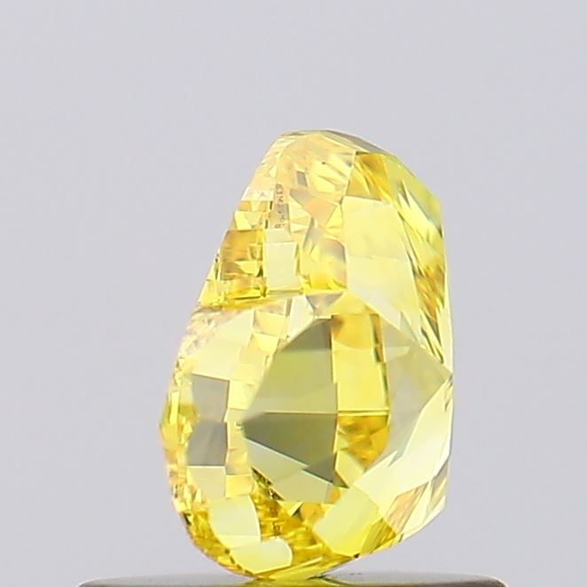 Lab-Grown Heart Diamond - 1.02 Carats, Fancy Vivid Yellow Color, VVS2 Clarity - Certified by IGI - Report Number: LG631429191
