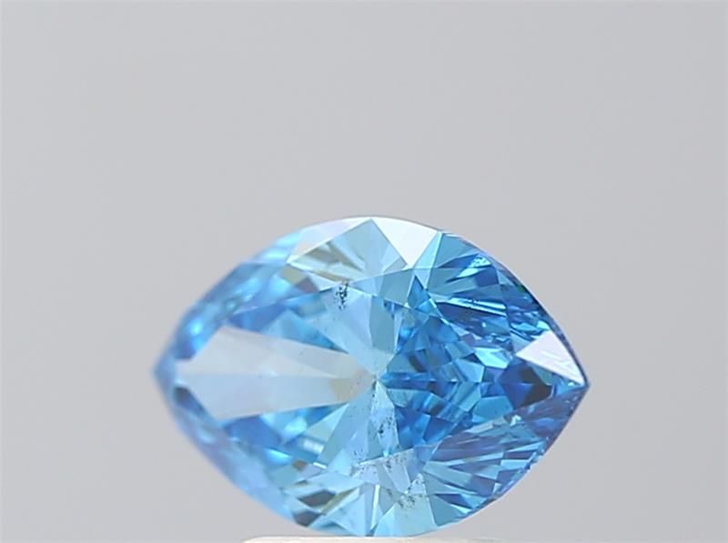 Lab-Grown Marquise Diamond - 2.02 Carats, Fancy Vivid Blue Color, VS2 Clarity - Certified by IGI - Report Number: LG588342522
