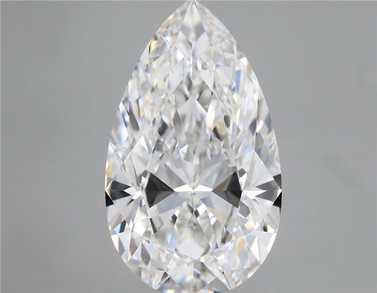 Lab-Grown Pear Diamond - 7.08 Carats, F Color, VVS2 Clarity - Certified by IGI - Report Number: LG712526858
