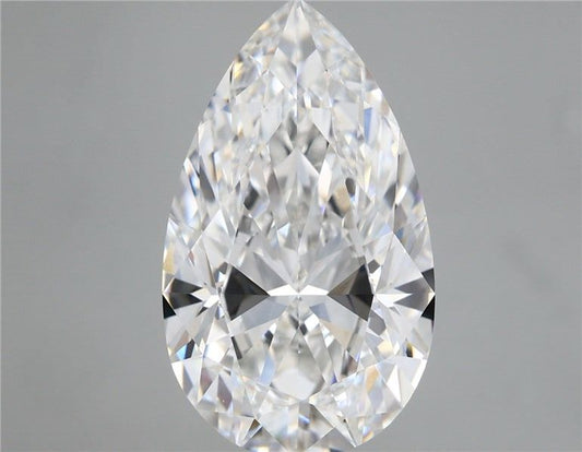 Lab-Grown Pear Diamond - 7.08 Carats, F Color, VVS2 Clarity - Certified by IGI - Report Number: LG712526858