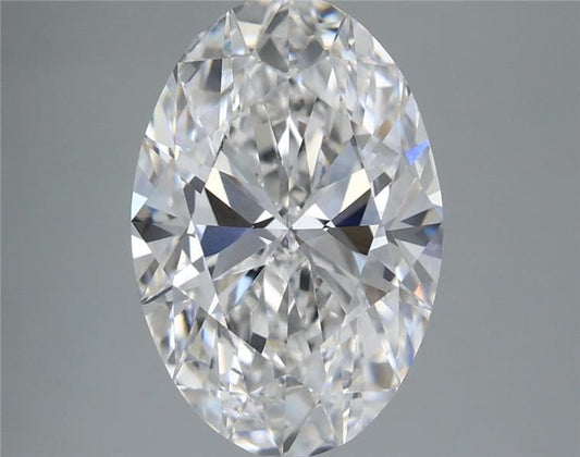 Lab-Grown Oval Diamond - 4.02 Carats, F Color, VVS2 Clarity - Certified by IGI - Report Number: LG710551856