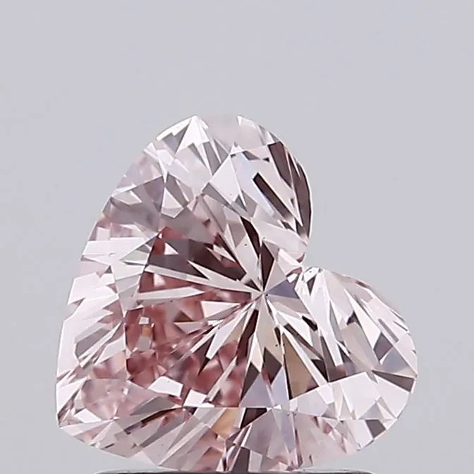 1,15 ct Herzförmiger, im Labor gezüchteter Diamant (Farbe: Fancy Brown Pink, Reinheit: VS1, IGI-zertifiziert)