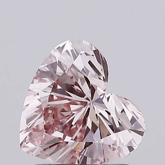 1.15ct Heart Lab Grown Diamond (Colour Fancy Brown Pink, Clarity VS1, IGI Certified)