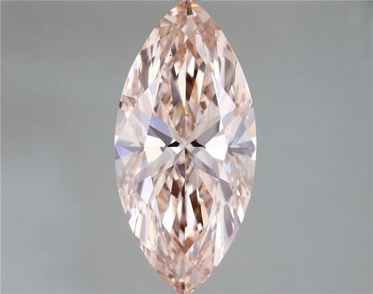 Lab-Grown Marquise Diamond - 5.02 Carats, Fancy Intense Pink Color, VS1 Clarity - Certified by IGI - Report Number: LG690502500