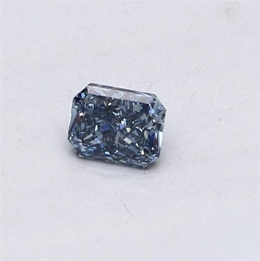Lab-Grown Radiant Diamond - 0.3 Carats, Fancy Intense Blue Color, I1 Clarity - Certified by IGI - Report Number: LG537246735