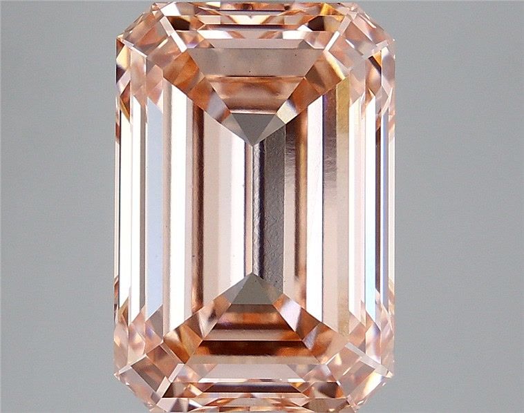 Lab-Grown Emerald Diamond - 7.04 Carats, Fancy Intense Pink Color, VS1 Clarity - Certified by IGI - Report Number: LG681591384