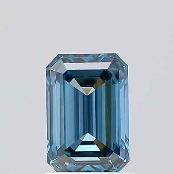 Lab-Grown Emerald Diamond - 1.01 Carats, Fancy Vivid Blue Color, VVS2 Clarity - Certified by IGI - Report Number: LG572328947