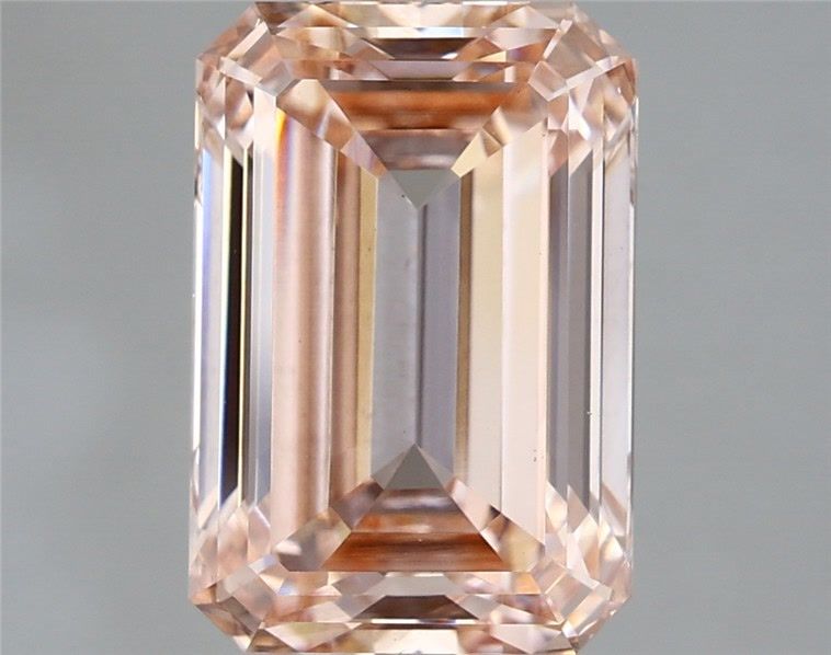 Lab-Grown Emerald Diamond - 5.53 Carats, Fancy Intense Pink Color, VS1 Clarity - Certified by IGI - Report Number: LG689544991