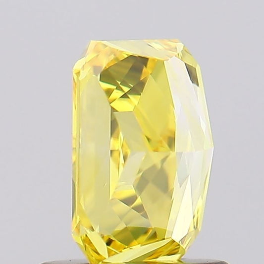 Lab-Grown Radiant Diamond - 1.02 Carats, Fancy Vivid Yellow Color, VS1 Clarity - Certified by IGI - Report Number: LG630428757