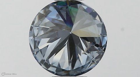 Lab-Grown Round Diamond - 0.46 Carats, Fancy Intense Blue Color, I1 Clarity - Certified by IGI - Report Number: LG533292808