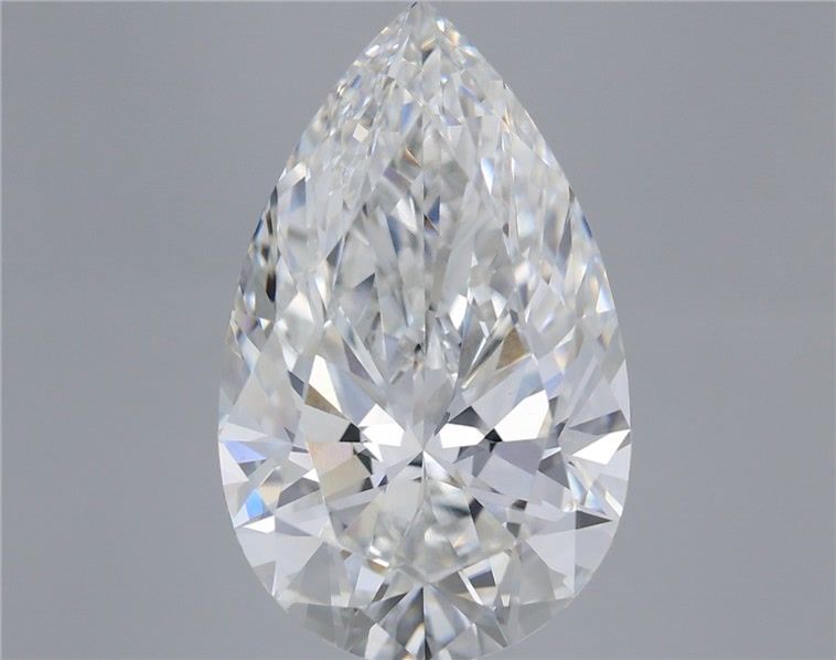 Lab-Grown Pear Diamond - 7.08 Carats, F Color, VVS2 Clarity - Certified by IGI - Report Number: LG713598889