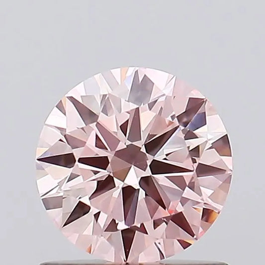 Diamant rond de 0,78 ct (couleur rose intense, pureté VS1, taille EX, certifié IGI)