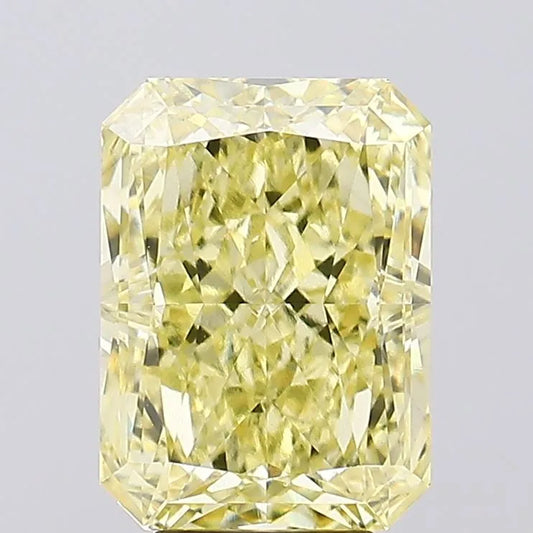 Diamant de laboratoire radiant de 6,54 ct (couleur jaune intense fantaisie, pureté VS1, certifié IGI)
