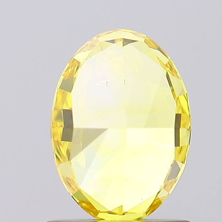 Lab-Grown Oval Diamond - 1.05 Carats, Fancy Vivid Yellow Color, VS1 Clarity - Certified by IGI - Report Number: LG606323887