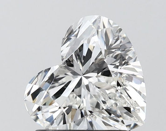Lab-Grown Heart Diamond - 1.55 Carats, F Color, VS1 Clarity - Certified by IGI - Report Number: LG687525803