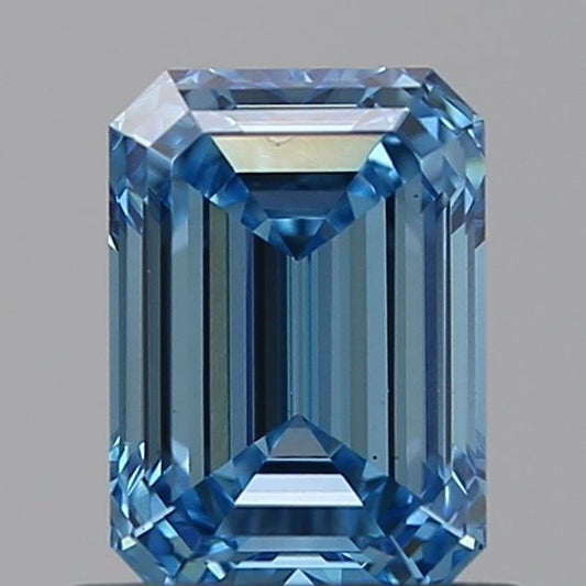 Lab-Grown Emerald Diamond - 0.8 Carats, Fancy Intense Blue Color, VS1 Clarity - Certified by IGI - Report Number: LG584355366